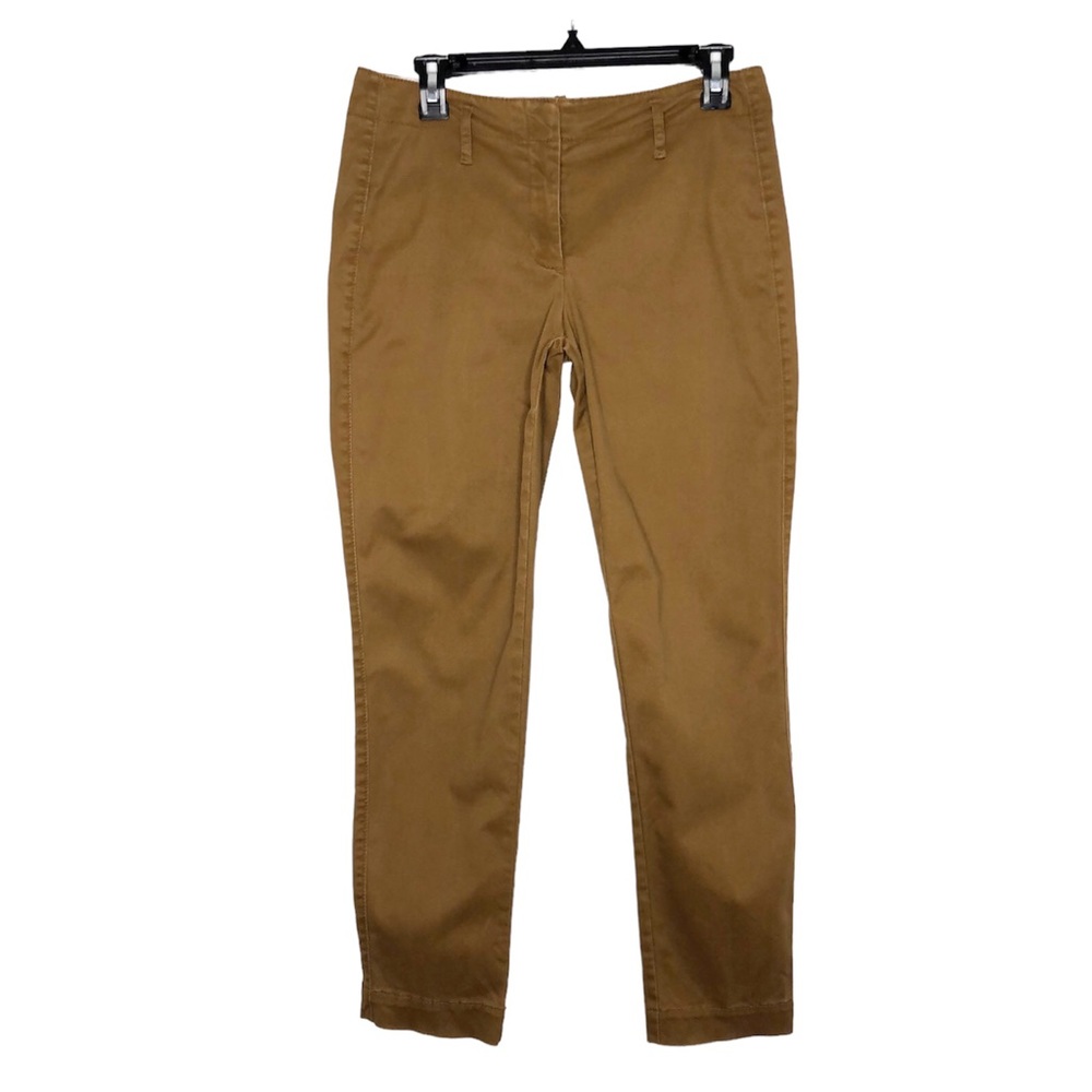 Lands' End Women's Chino Pants Cotton Pant Tan Brown Size 4 Career Work Trousers